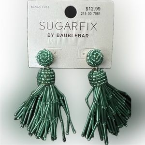 NWT sugarfix by Baublebar teal beaded earrings